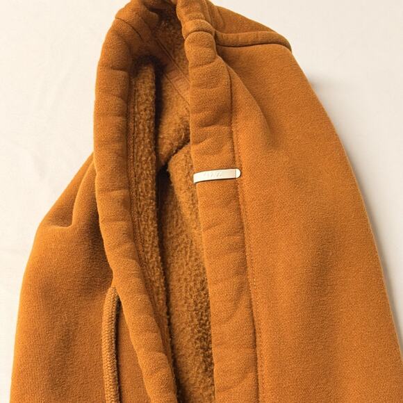 Zyia Brown Active crop hoodie women size S pullover sweatshirt Logo Gym Training - Picture 7 of 11